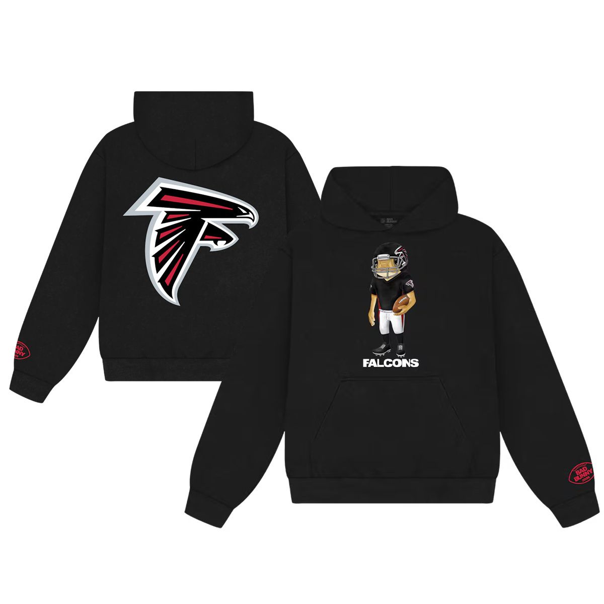 Men 2026 NFL Atlanta Falcons hoodie black 0011->atlanta falcons->NFL Jersey